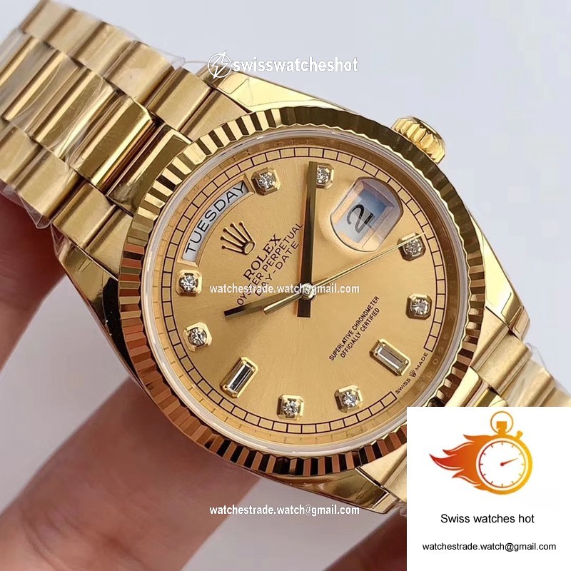Rolex Day-Date M128238-0008 Yellow Gold EW Factory Champagne Dial 4