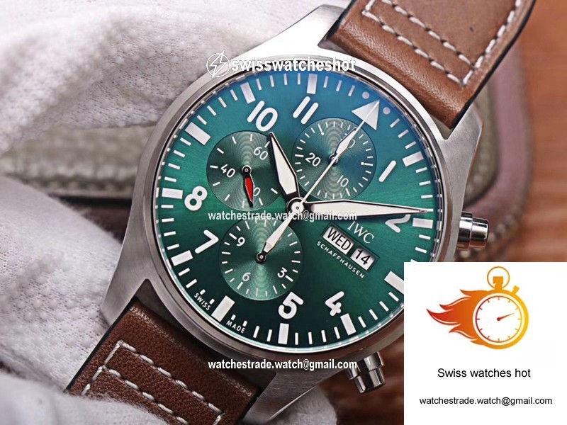 IWC Pilot Chronograph IW377726 ZF Factory Green Dial 4