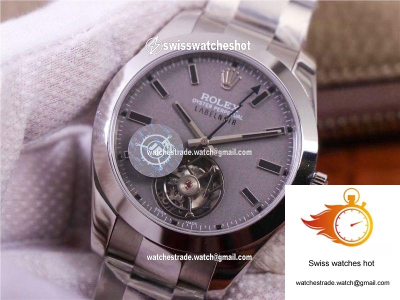 JB Factory Replica Rolex Milgauss Base 116400 Label Noir Design LNT01HS-001 Silver case watch 4