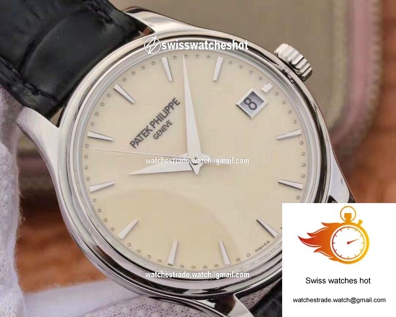 ZF Factory Patek Philippe Calatrava Automatic Date White Dial Watch 5227 Flip Back Version 4