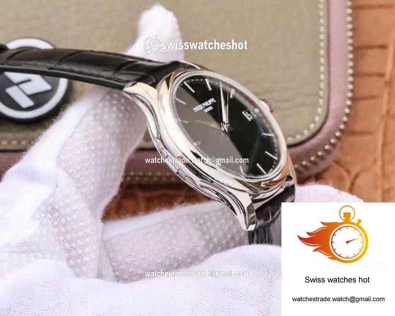 ZF Factory Patek Philippe Calatrava Automatic Date Black Dial Watch 5227G-010 Flip Back Version 4
