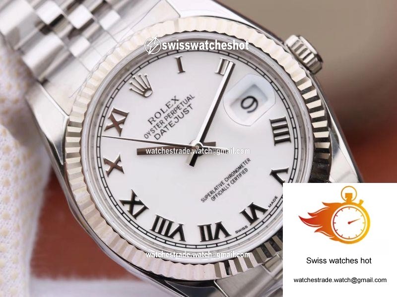 Rolex Datejust 116234 36mm AR Factory White Dial With Roman Time Scale 4