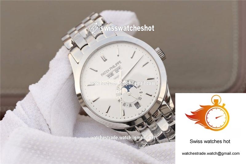 Patek Philippe Complications Annual Calendar 5396G KM Factory Steel Strap White Dial 4