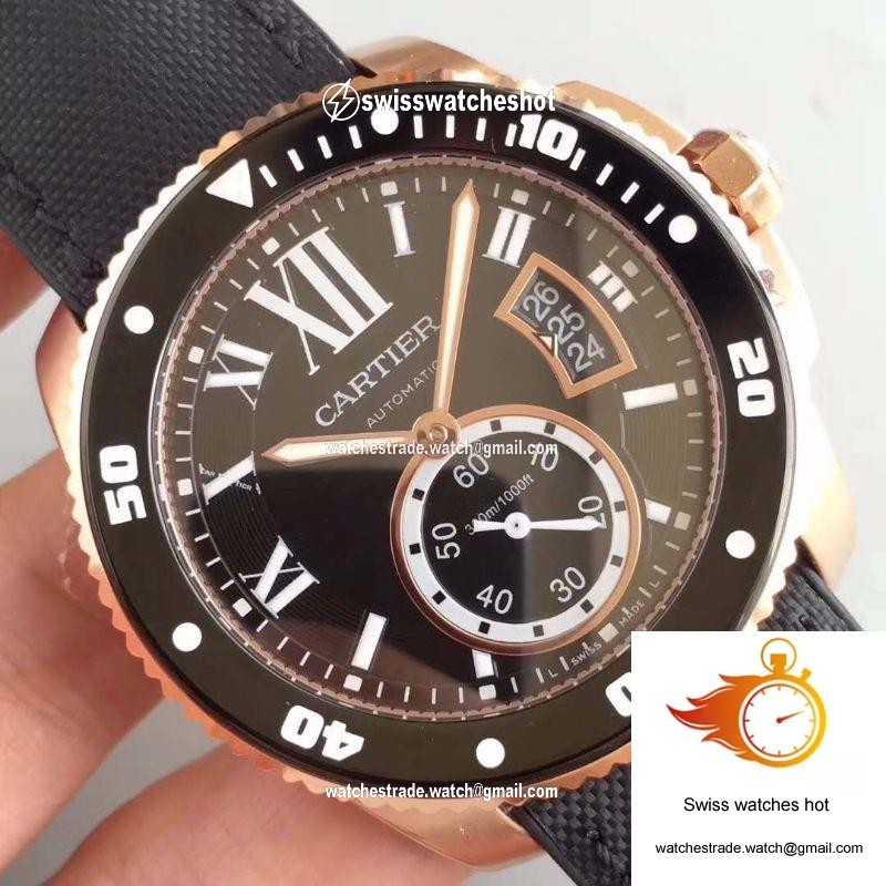 Calibre De Cartier Diver W7100052 42MM JF Factory Black Dial 4