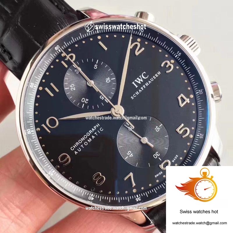 IWC Portugieser Chronograph IW371447 ZF Factory Black Dial 4