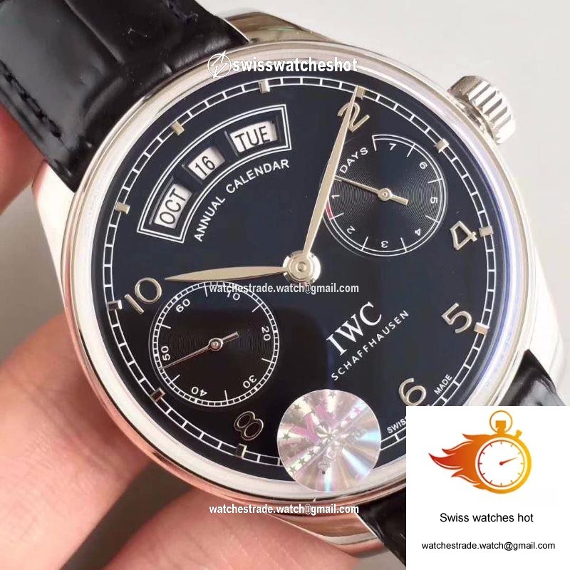 IWC Portugieser Annual Calendar IW503502 YL Factory Black Dial 4
