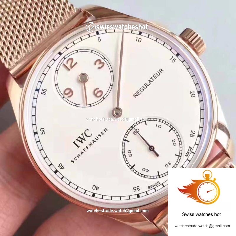 IWC Portugieser Regulateur IW544402 YL Factory White Dial 4