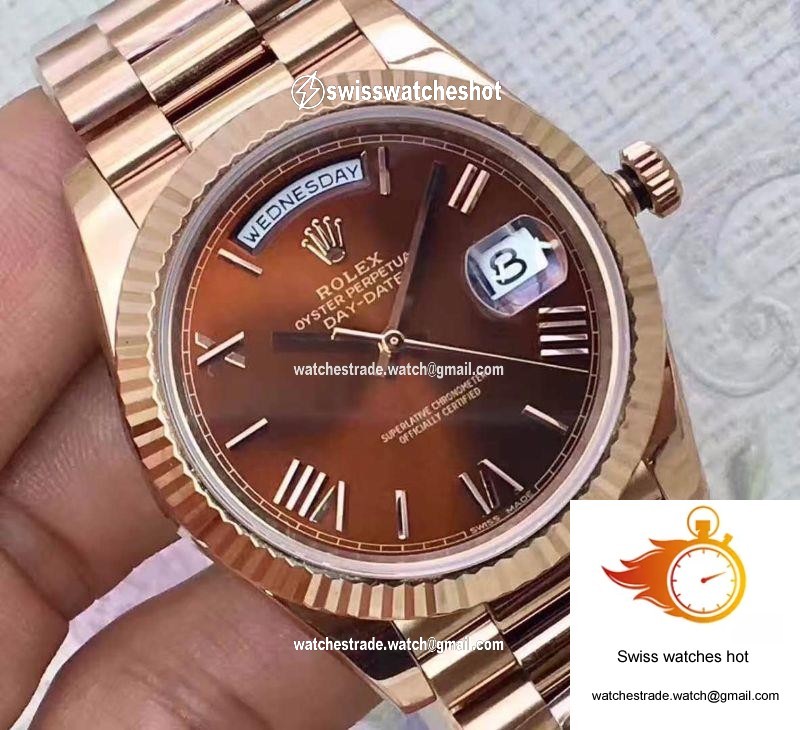 Rolex Day Date 228235 2018 40mm EW Factory Purple Dial 4