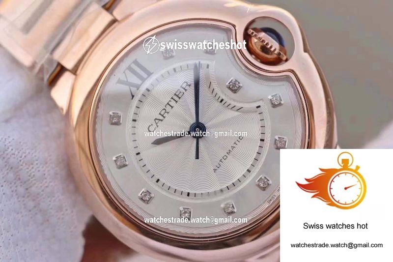 Ballon Bleu De Cartier Ladies 33 WE902062 V9 Factory White Textured Dial 4