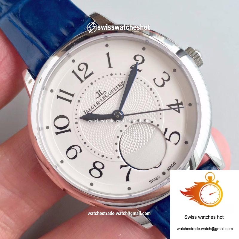 Jaeger-LeCoultre Rendez-Vous 3448420 Blue Leather Strap White Dial 4