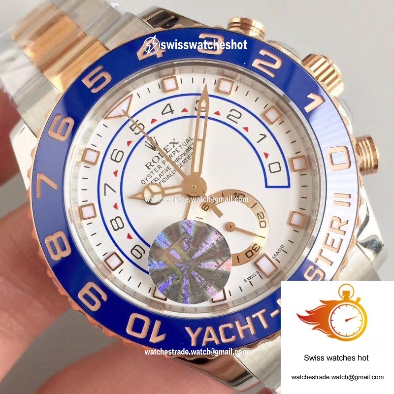 Rolex Yacht Master II 116681 JF Factory Rose Gold White Dial 4