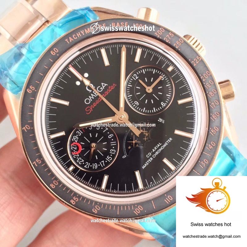 Omega Speedmaster Moonwatch Moonphase Chronograph 304.63.44.52.01.001 Black Dial 4