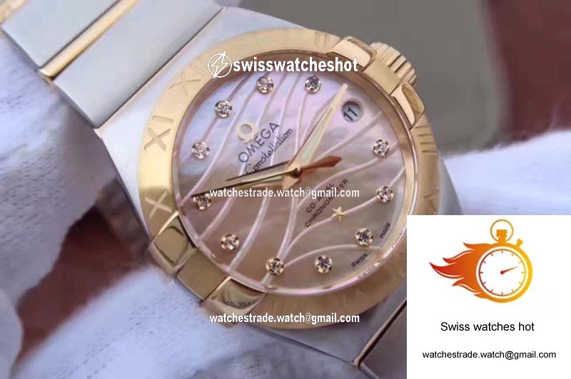 Omega Constellation Double Eagle Lady Yellow Mother-Of-Pearl Dial 27MM 3S Factory 4