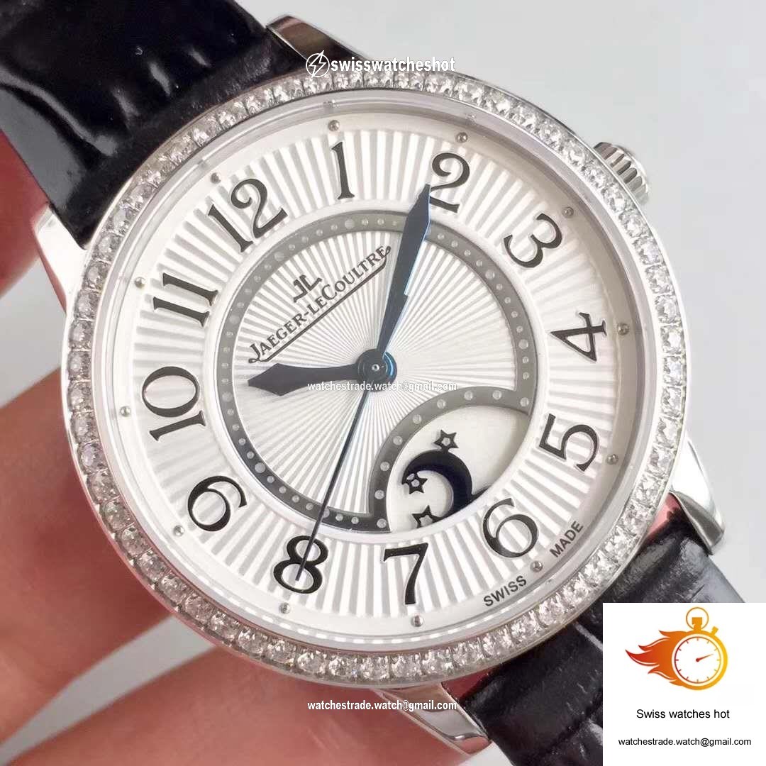 Jaeger-LeCoultre Rendez-Vous 3612420 Black Leather Strap White Dial 4