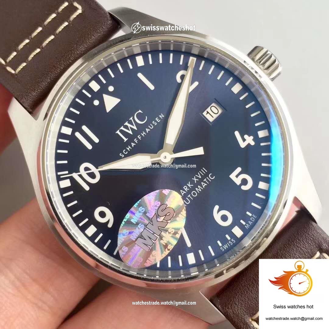 IWC Pilot Mark XVIII IW327004 MKS Factory Blue Dial 4