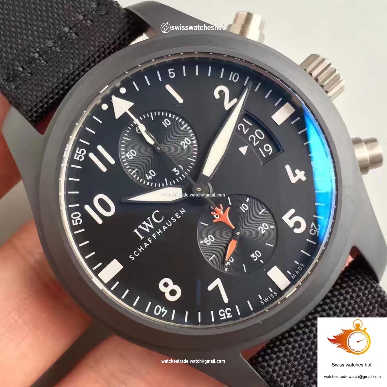IWC Pilot Top Gun Chronograph IW389001 ZF Factory Anthracite Dial 4