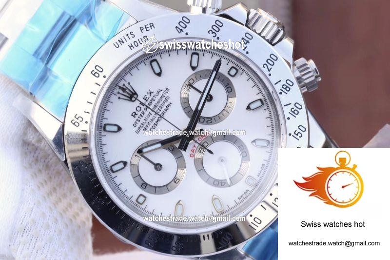 Rolex Daytona Cosmograph 116520 Noob Factory White Dial 4