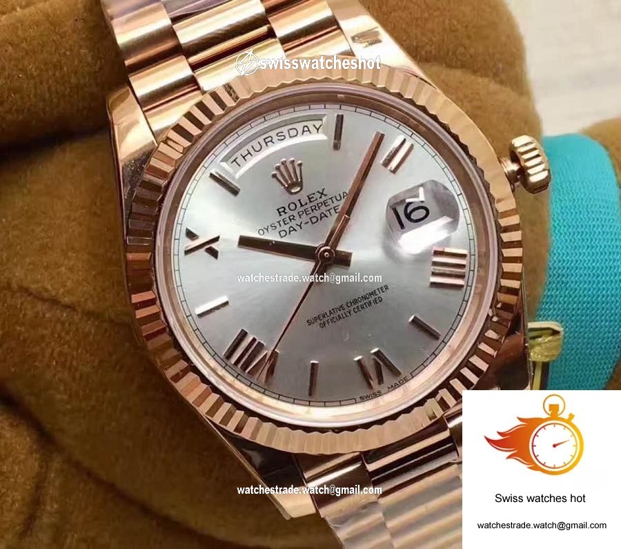 Rolex Day-Date 40 228235 Rose Gold 40MM EW Factory Sundust Dial 4