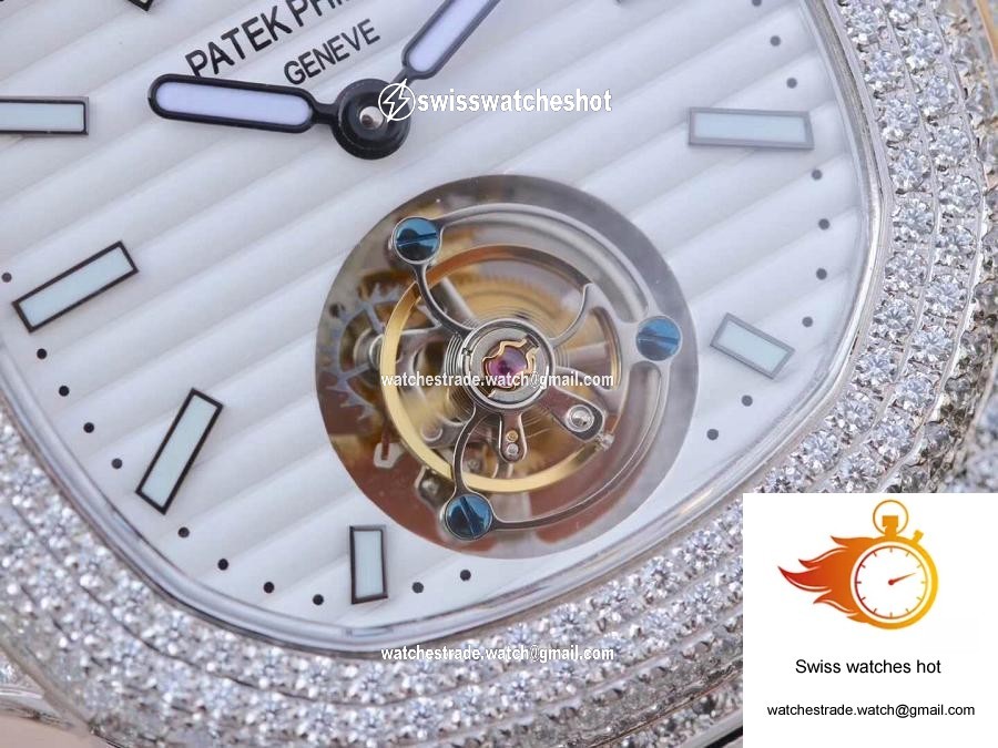 Patek Philippe Nautilus Jumbo 5711 Tourbillon 2018 R8 Factory White Dial 4