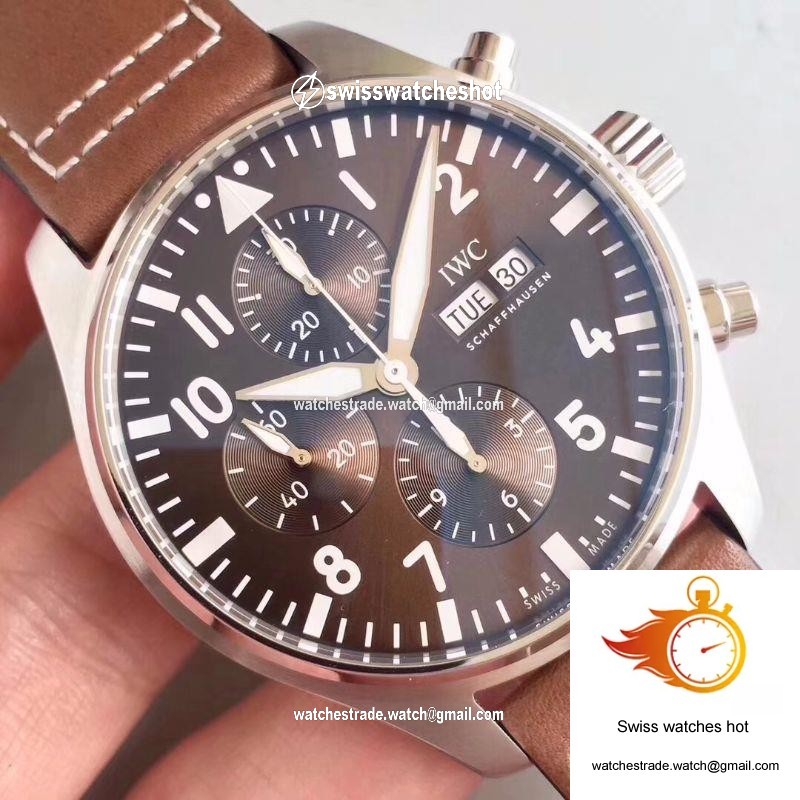 IWC Pilot Chronograph Edition Le Petit Prince IW377713 ZF Factory Chocolate Dial 4