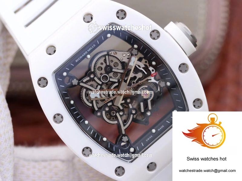 Richard Mille RM055 White Ceramic Skeleton Dial KV Factory V2 4