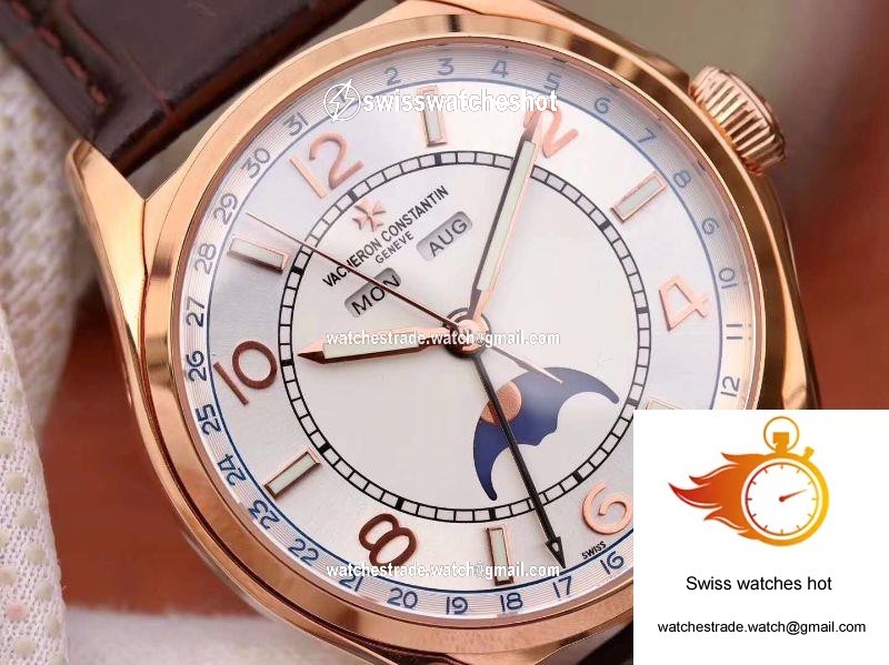 Vacheron Constantin FiftySix Day-Date 4000E/000R/B438 18K Rose Gold White Dial 4