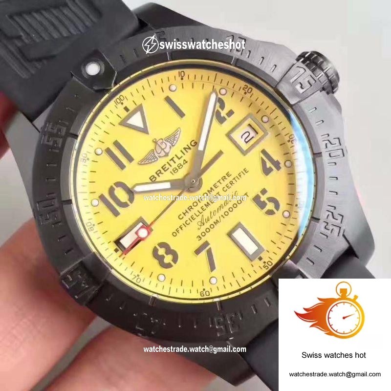 Breitling Avenger II Seawolf V1731110 BD74 109W M20BASA.1 GF Factory Yellow Dial 4