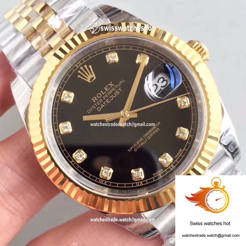 Rolex Datejust II M126333-0013 EW Factory Diamond-encrusted Black Dial 4