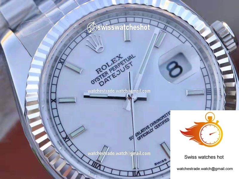 Rolex Datejust 116234 36mm AR Factory White Enamel Dial 4