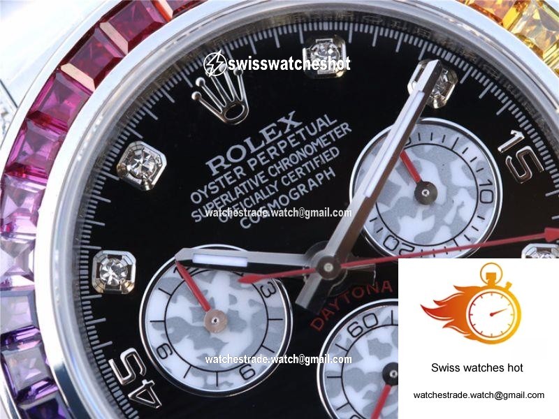 Rolex Daytona Cosmograph Rainbow 116595RBOW BL Factory Black Dial 4