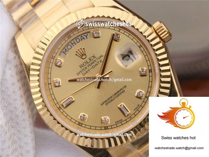 Rolex Day-Date II 218238 40MM EW Factory 18K Yellow Gold Dial 4