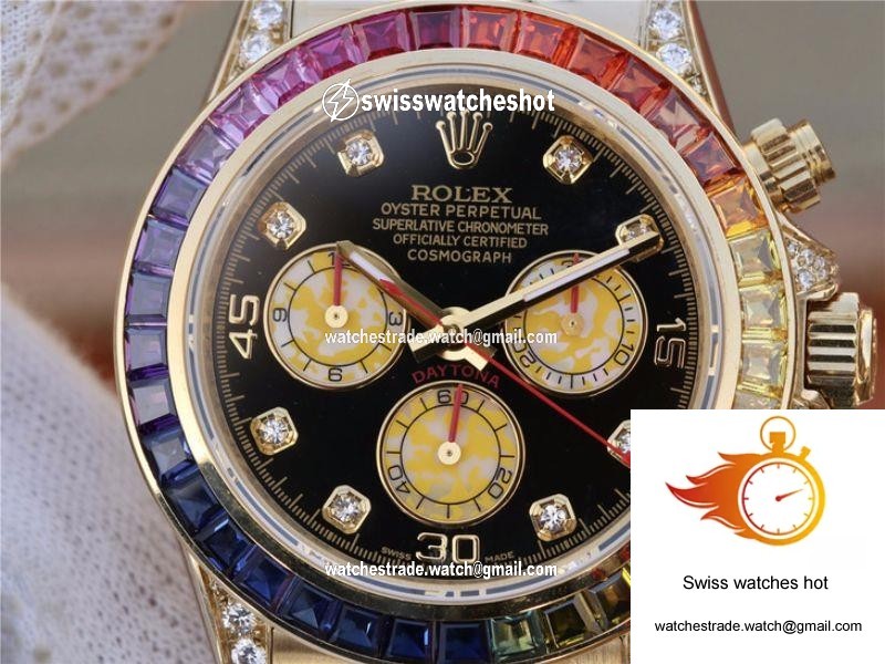 Rolex Daytona Rainbow Cosmograph 116598RBOW BL Factory 7750 movement 4