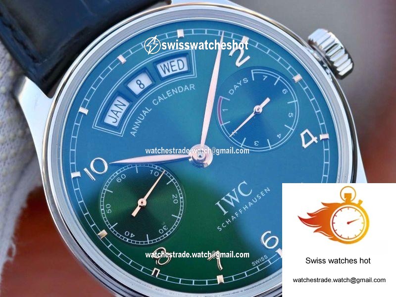 IWC Portugieser Annual Calendar IW503510 YL Factory Green Dial 4
