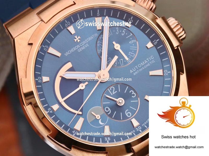 Vacheron Constantin Overseas 44mm TWA Factory 18K Rose Gold Blue Dial 4