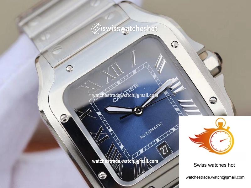 Cartier De Santos WSSA0013 BV Factory Blue Dial 4
