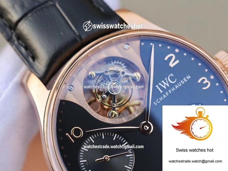 ZF Factory IWC Portuguese Tourbillon IW504210 18K Rose Gold Black Dial 4