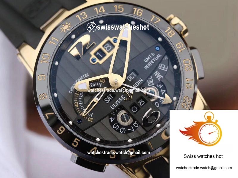Ulysse Nardin El Toro 322-00-3 18K Yellow Gold Black Dial 4