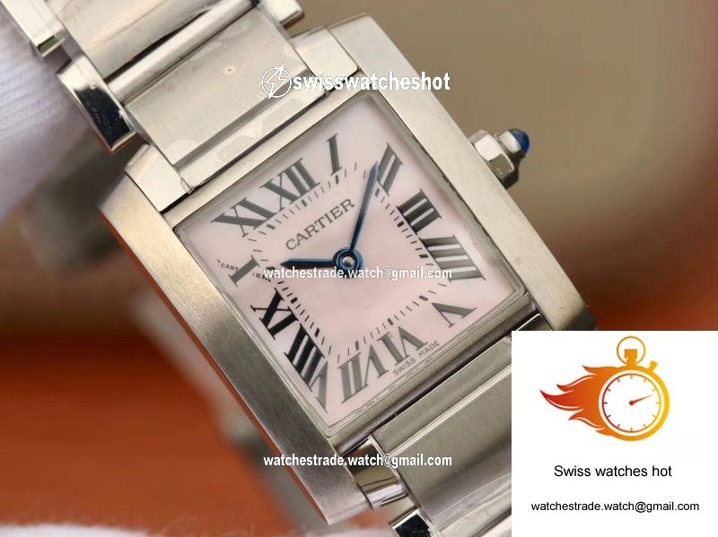 Cartier Tank Francaise Ladies W51028Q3 Pink Dial 4