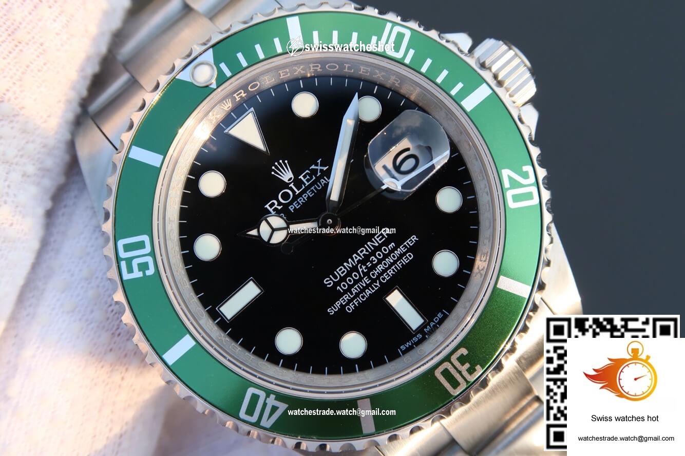 Rolex Submariner 16610LV-93250 JF Factory Green Bezel 4