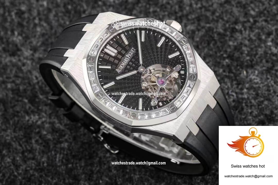 Audemars Piguet Royal Oak Tourbillon R8 Factory V3 Black Rubber Strap 4