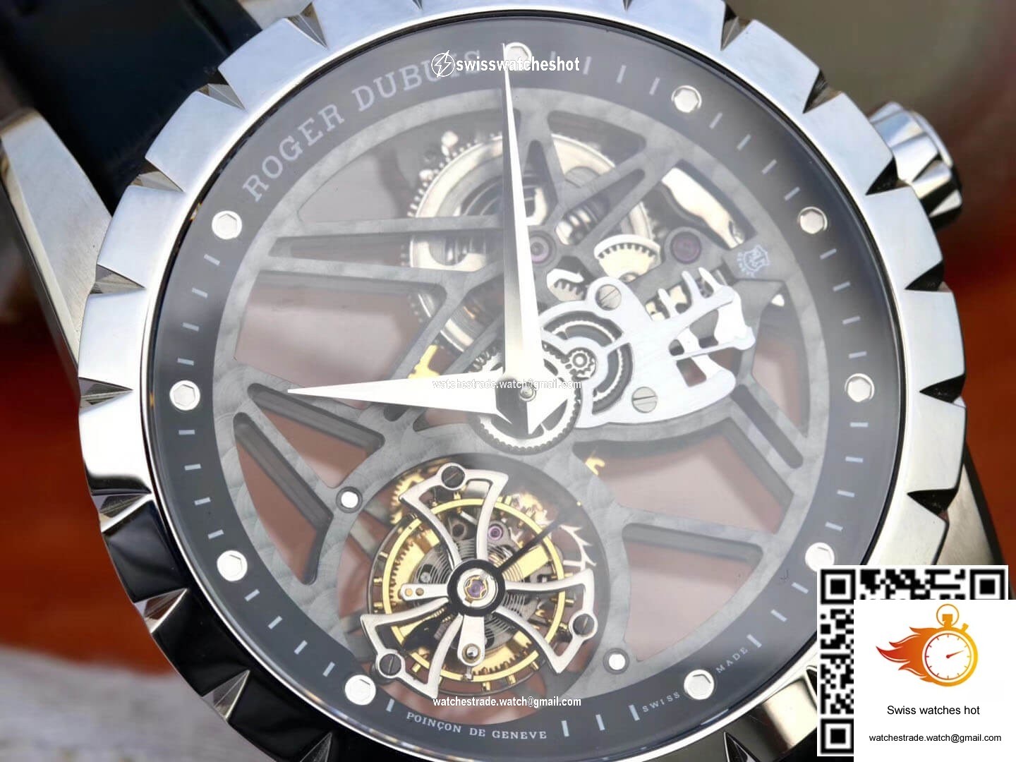 Roger Dubuis Excalibur RDDBEX0393 JB Factory Tourbillon Stainless Steel Case 4