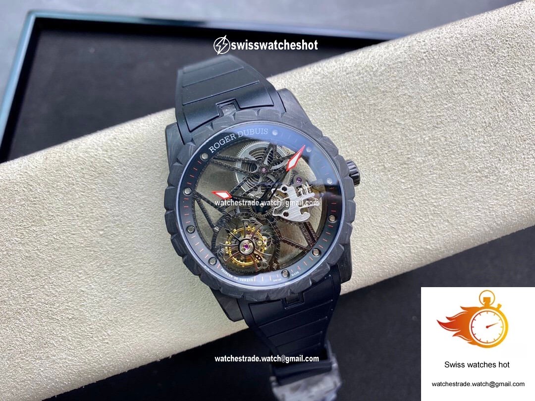 Roger Dubuis Excalibur DBEX0577 BBR Factory Tourbillon Carbon Fiber Case 4