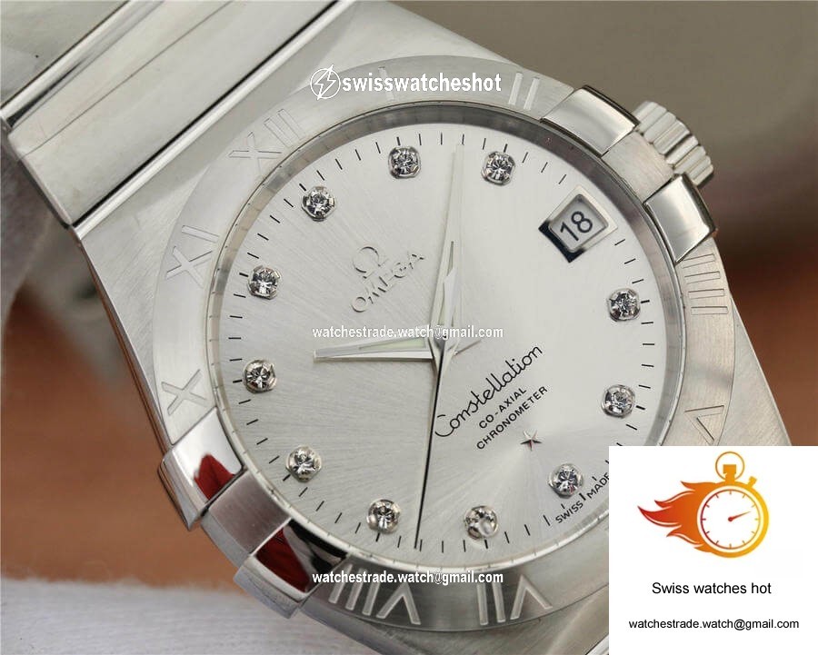 Omega Constellation 123.10.38.21.52.001 VS Factory Silver Dial 4