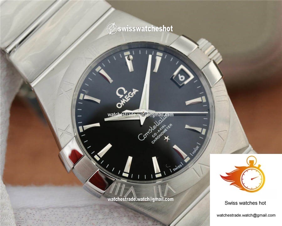 Omega Constellation 123.10.38.21.01.001 VS Factory Black Dial 4