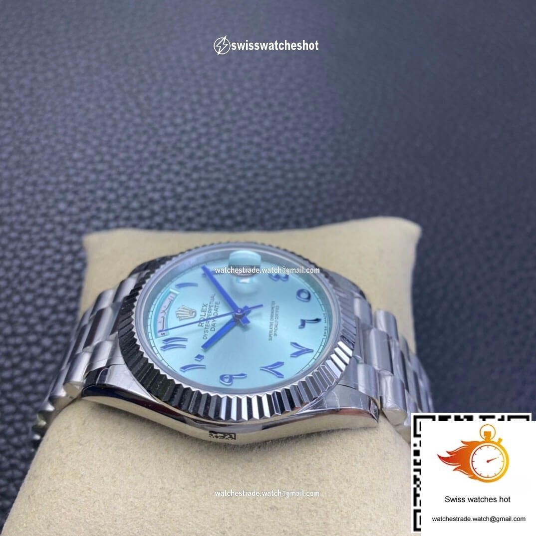 Rolex Day Date BP Factory Middle East Customization Ice Blue Dial 4