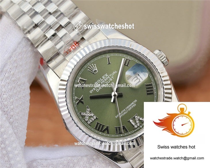Rolex Datejust 36MM GM Factory Green Dial 4