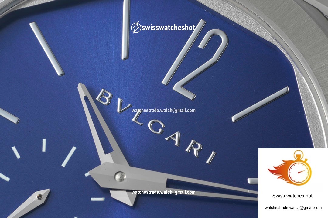 Bvlgari Octo Finissimo 103431 BV Factory Stainless Steel Blue Dial 4