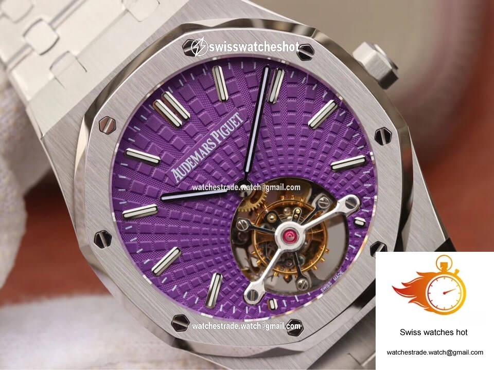 Audemars Piguet Royal Oak Tourbillon 26522ST.OO.1220ST.01 JF Factory Purple Dial 4