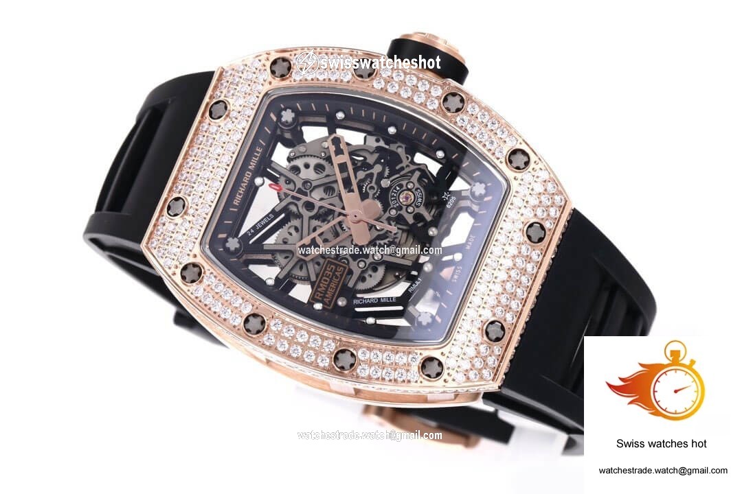 Richard Mille RM035 Americas KV Factory Diamond Skeleton Dial 4