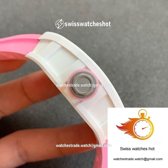 Richard Mille RM055 KV Factory V2 Pink Rubber Strap 4